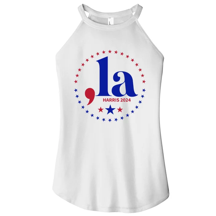 Comma La Kamala Harris For President 2024 Funny Kamala Us Women’s Perfect Tri Rocker Tank