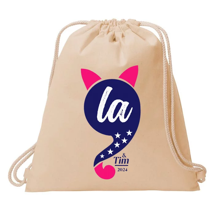 Comma La Kamala Harris 2024 For President Election Drawstring Bag