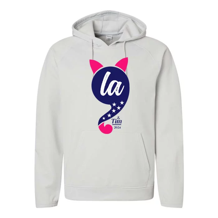 Comma La Kamala Harris 2024 For President Election Performance Fleece Hoodie