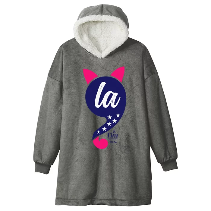 Comma La Kamala Harris 2024 For President Election Hooded Wearable Blanket