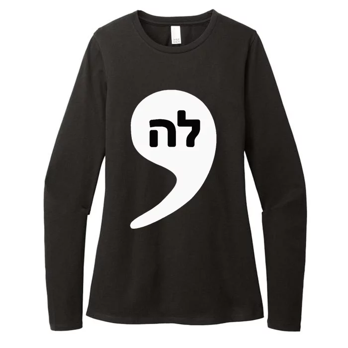 Comma La Kamala Hebrew Alphabet Cute Womens CVC Long Sleeve Shirt