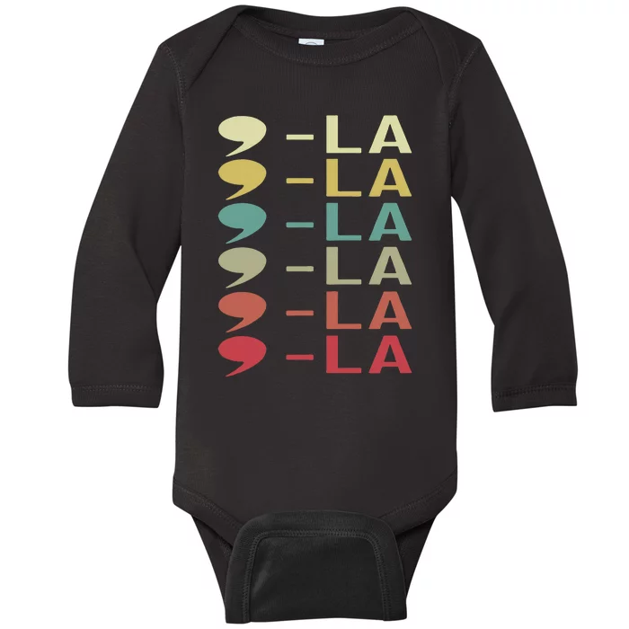 Comma La Kamala Harris President 2024 Baby Long Sleeve Bodysuit