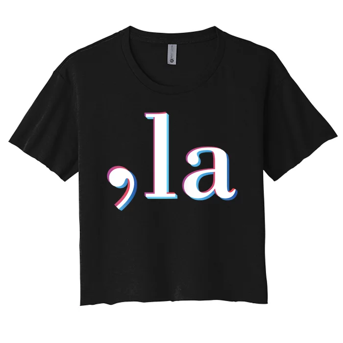 Comma La Kamala Harris Funny Women's Crop Top Tee