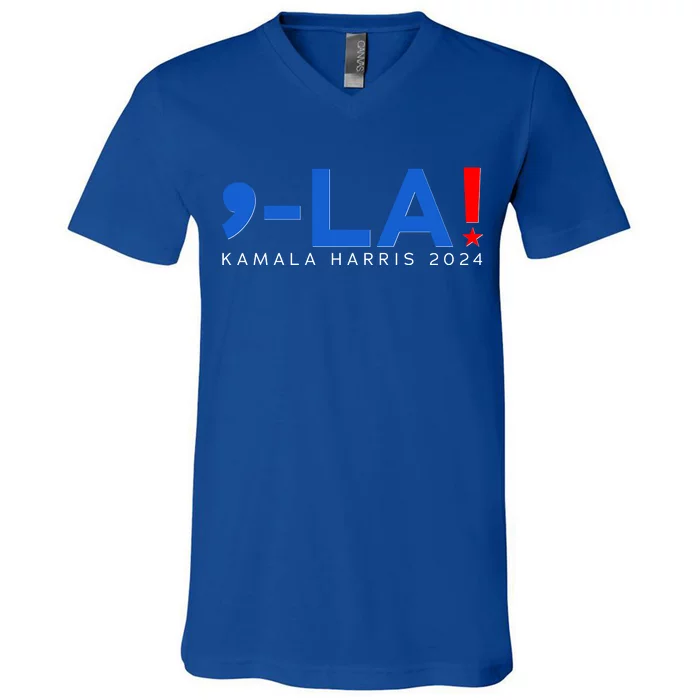 Comma La Kamala Harris 2024 V-Neck T-Shirt