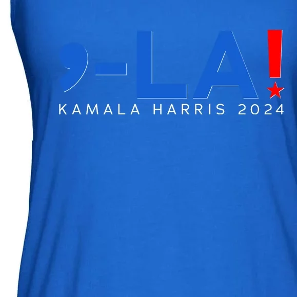 Comma La Kamala Harris 2024 Ladies Essential Flowy Tank