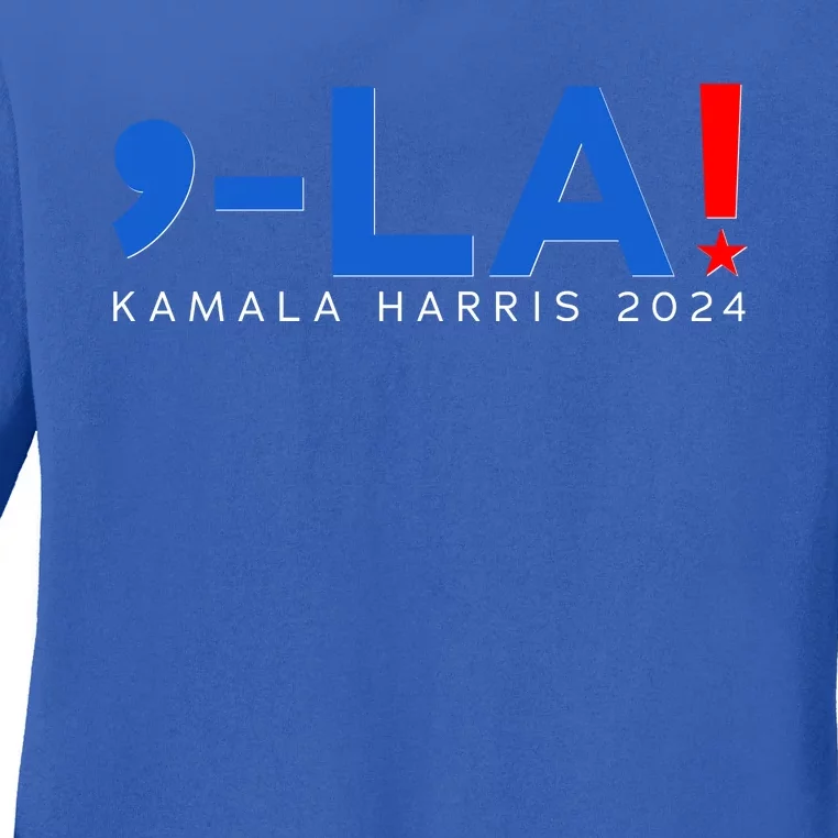 Comma La Kamala Harris 2024 Ladies Long Sleeve Shirt