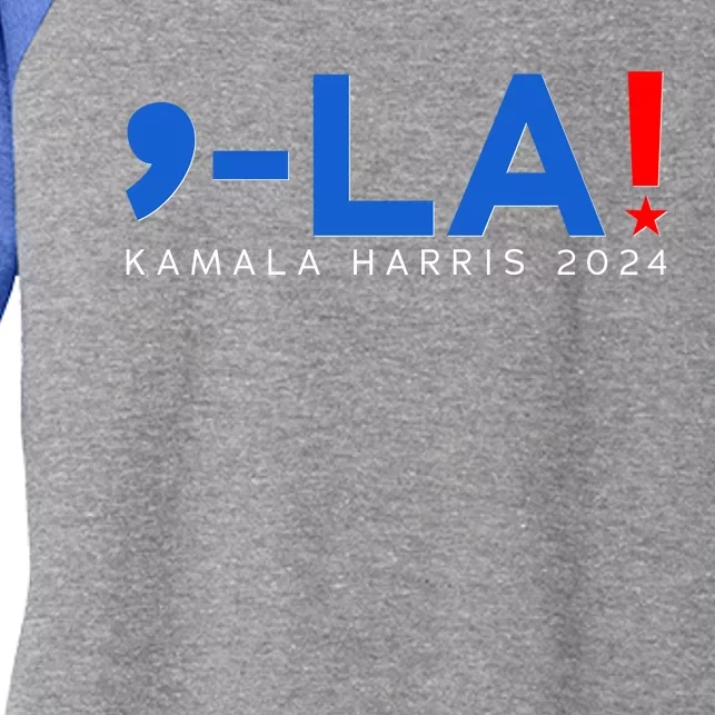 Comma La Kamala Harris 2024 Women's Tri-Blend 3/4-Sleeve Raglan Shirt