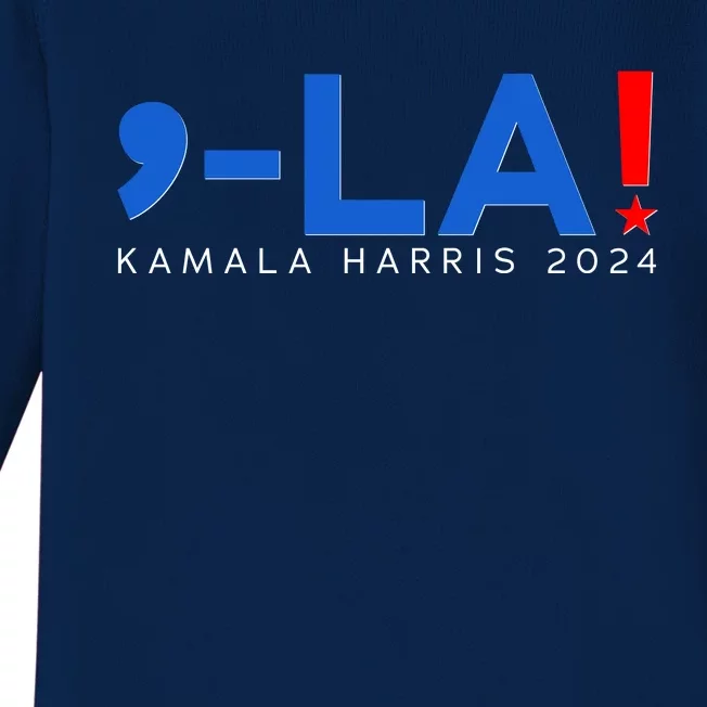 Comma La Kamala Harris 2024 Baby Long Sleeve Bodysuit