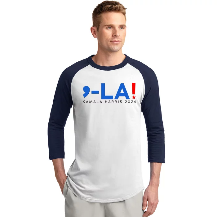 Comma La Kamala Harris 2024 Baseball Sleeve Shirt