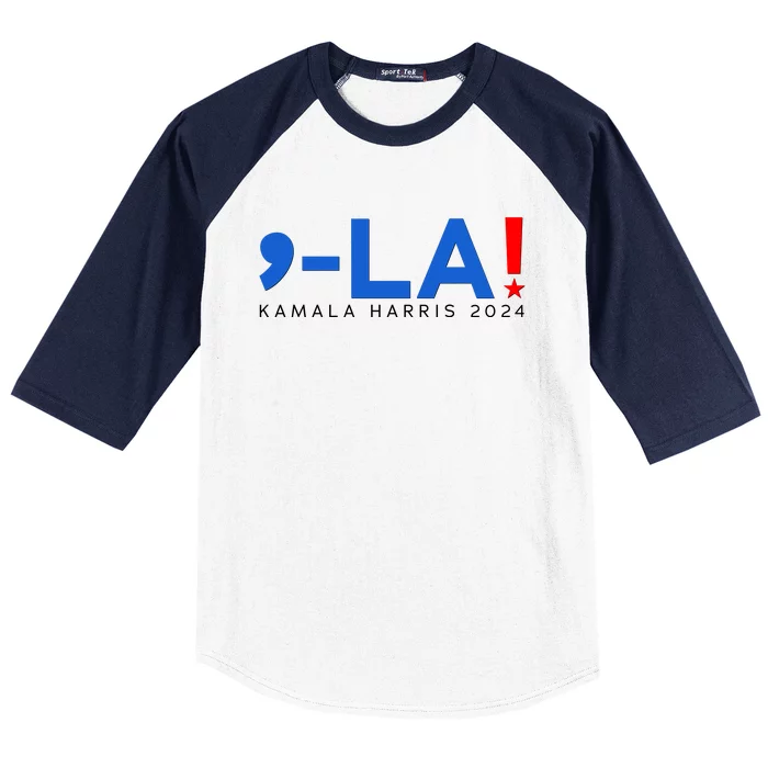 Comma La Kamala Harris 2024 Baseball Sleeve Shirt