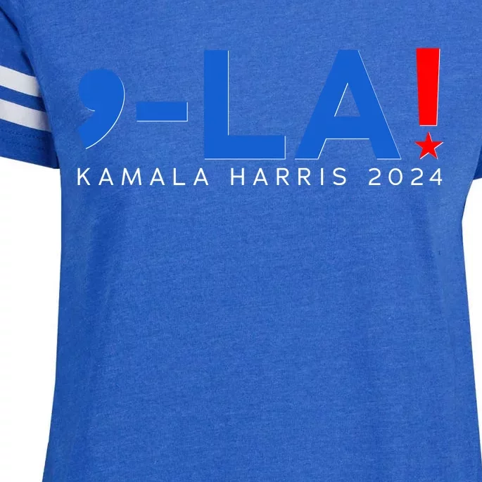 Comma La Kamala Harris 2024 Enza Ladies Jersey Football T-Shirt