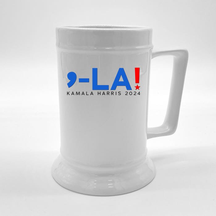 Comma La Kamala Harris 2024 Front & Back Beer Stein