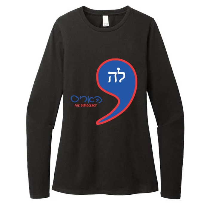 Comma La Kamala Hebrew Alphabet Womens CVC Long Sleeve Shirt