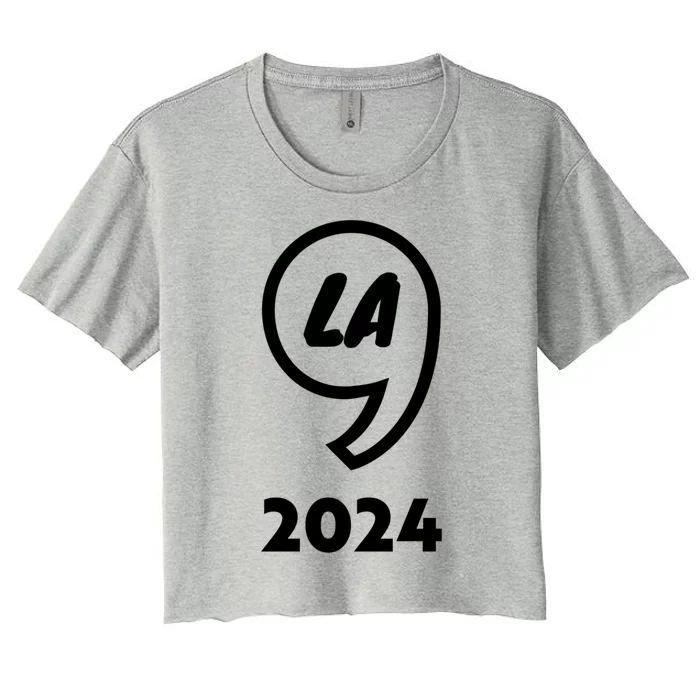 Comma La Kamala Harris 2024 Mvp Vice President Biden Harris Gift Women's Crop Top Tee