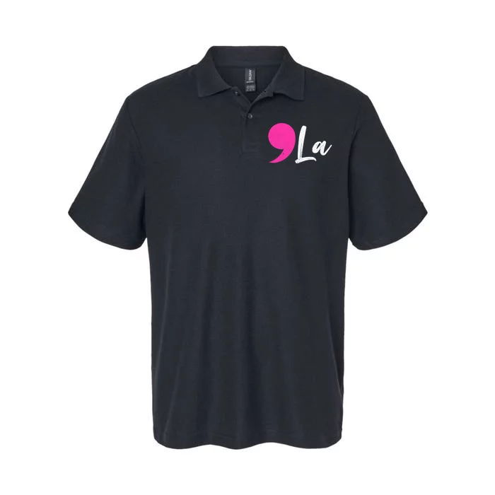 Comma La Kamala Harris President Softstyle Adult Sport Polo