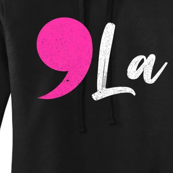 Comma La Kamala Harris President Women's Pullover Hoodie