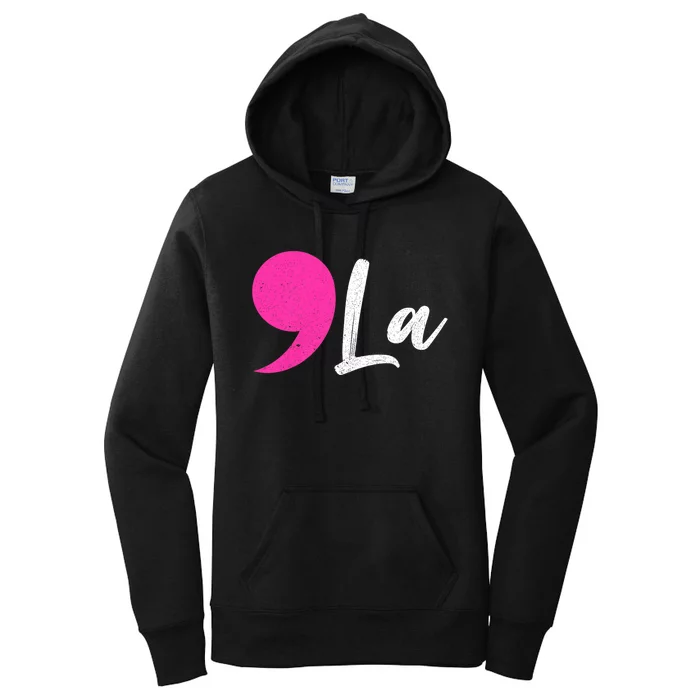 Comma La Kamala Harris President Women's Pullover Hoodie