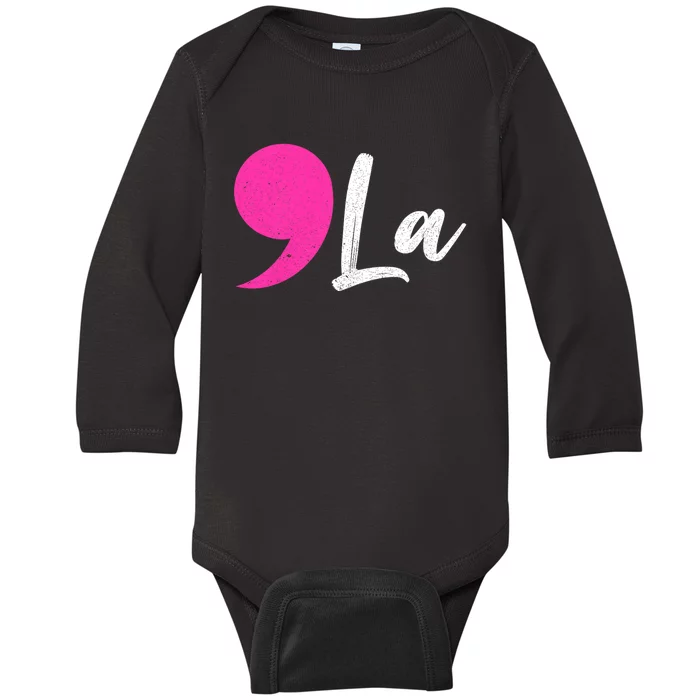 Comma La Kamala Harris President Baby Long Sleeve Bodysuit