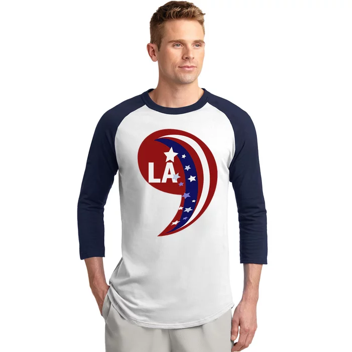 Comma La Kamala Harris 2024 Blue Comfort Aka Baseball Sleeve Shirt