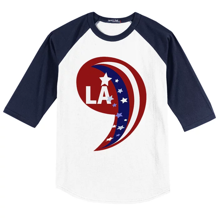 Comma La Kamala Harris 2024 Blue Comfort Aka Baseball Sleeve Shirt