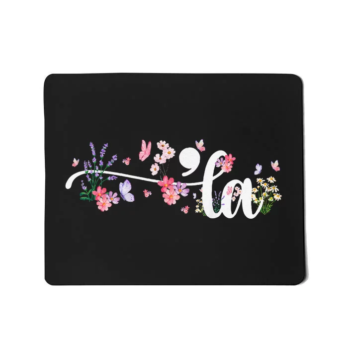 Comma La Kamala Harris Vintage Floral Feminine President Gift Mousepad