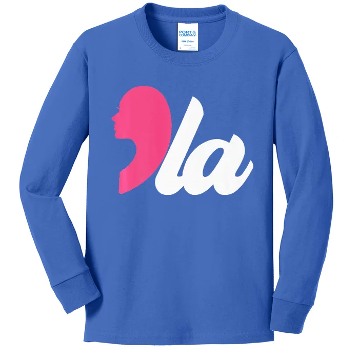 Comma La Kamala Harris Kids Long Sleeve Shirt