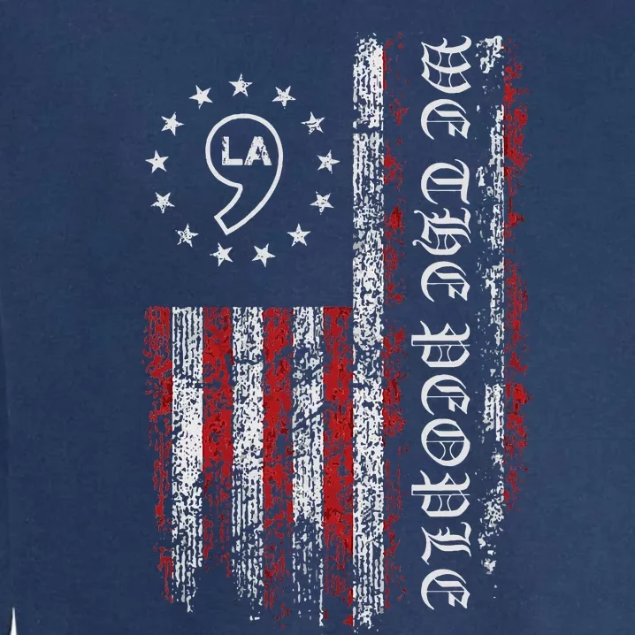 Comma La Kamala Harris 2024 We The People Us Flag Garment-Dyed Sweatshirt