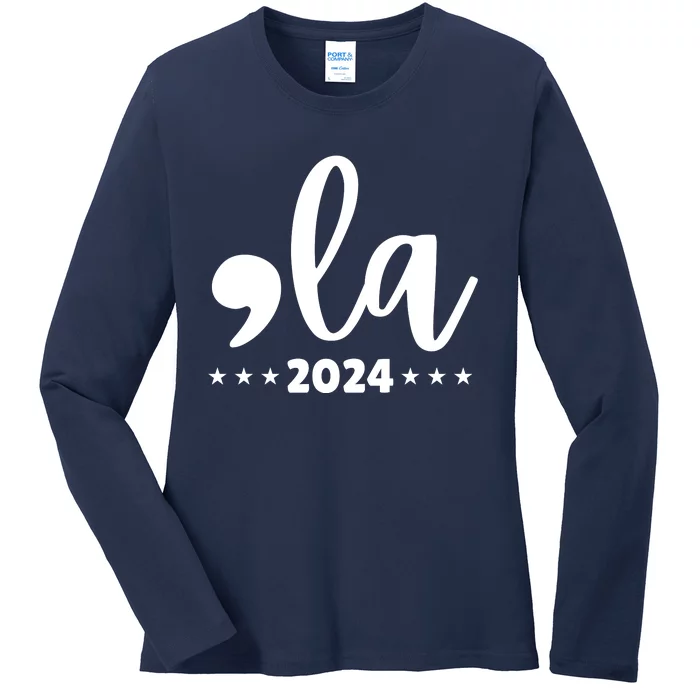 Comma La Kamala Harris 2024 Ladies Long Sleeve Shirt