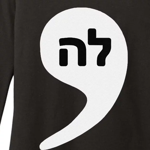 Comma La Kamala Hebrew Alphabet Cute Womens CVC Long Sleeve Shirt