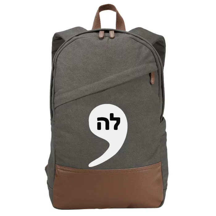 Comma La Kamala Hebrew Alphabet Cute Cotton Canvas Backpack