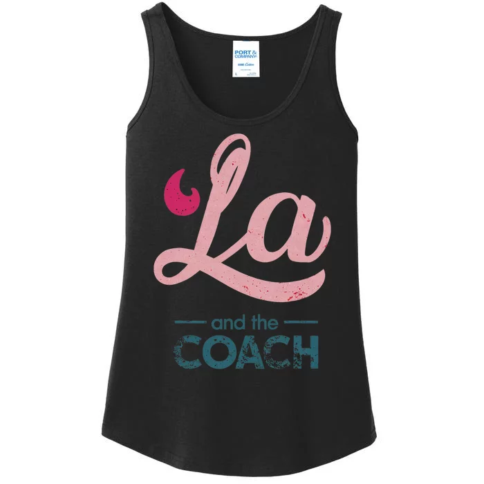 Comma La Kamala Harris Tim Walz Coach 2024 La Comma Ladies Essential Tank