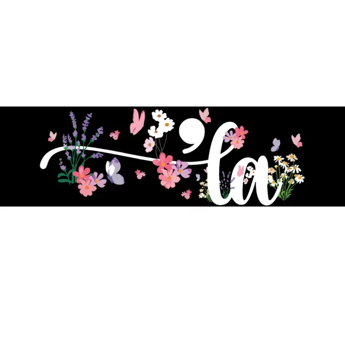 Comma La Kamala Harris Vintage Floral Feminine President Bumper Sticker