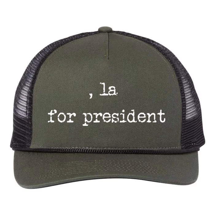 Comma La Kamala Harris 2024 For President Retro Rope Trucker Hat Cap