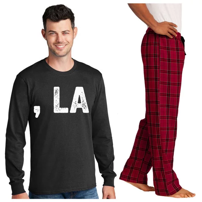 Comma La Kamala Harris Joe Biden 2024 Long Sleeve Pajama Set