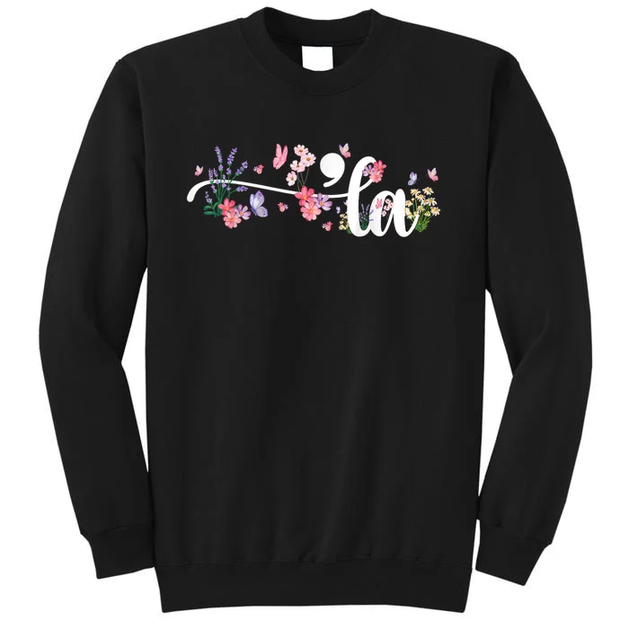 Comma La Kamala Harris Vintage Floral Feminine President Sweatshirt