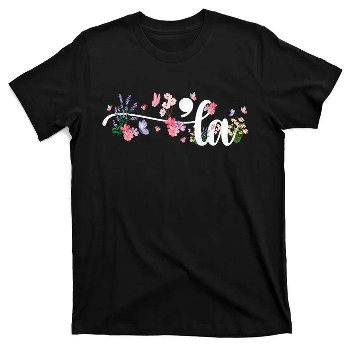 Comma La Kamala Harris Vintage Floral Feminine President T-Shirt