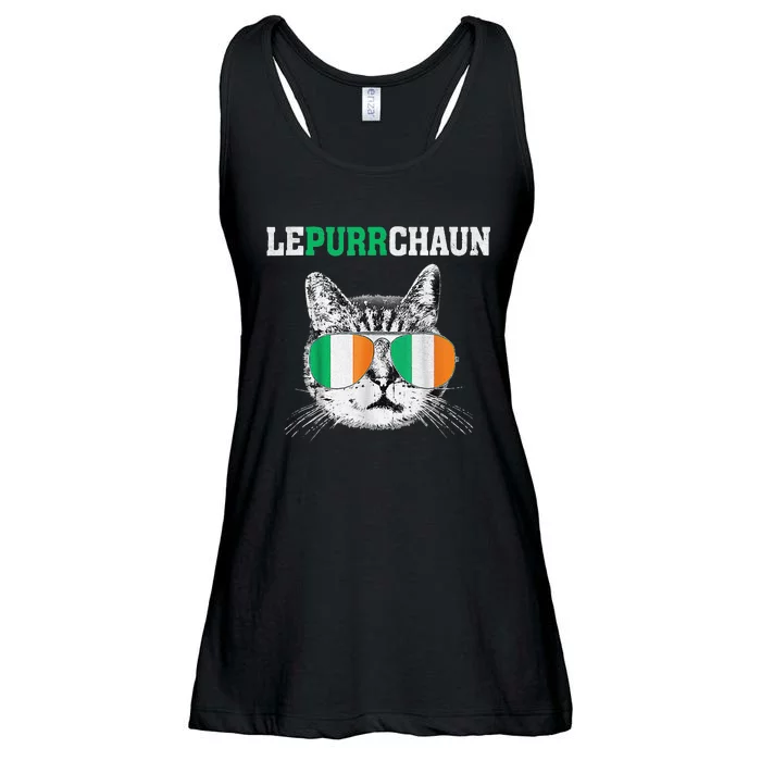 Cute Lepurrchaun Leprechaun Cat Lover Saint Patrick's Day Ladies Essential Flowy Tank