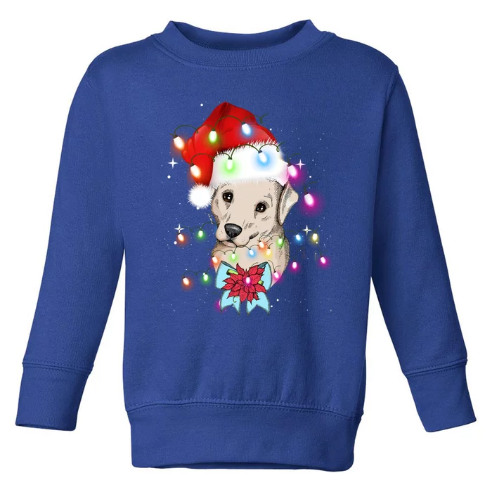 Christmas Lights Labrador Retriever Funny Xmas Cute Gift Toddler Sweatshirt