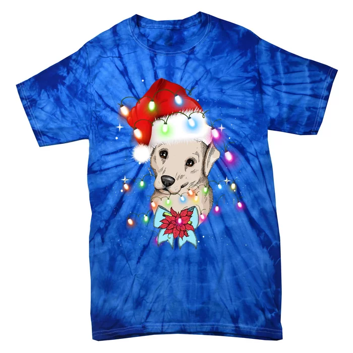 Christmas Lights Labrador Retriever Funny Xmas Cute Gift Tie-Dye T-Shirt