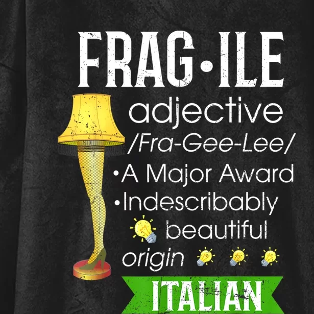 Christmas Leg Lamp Fragile Definition Funny Major Award Tee Hooded Wearable Blanket