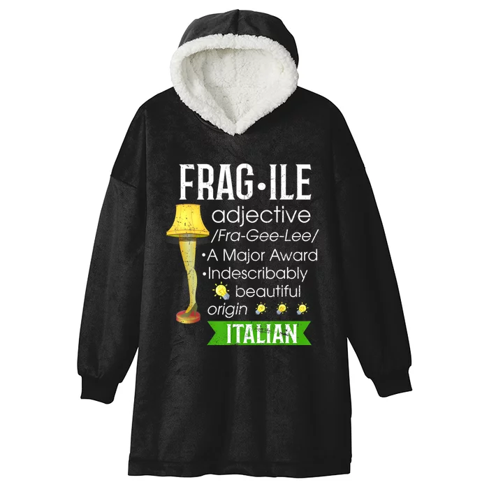 Christmas Leg Lamp Fragile Definition Funny Major Award Tee Hooded Wearable Blanket