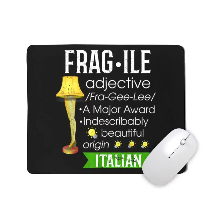 Christmas Leg Lamp Fragile Definition Funny Major Award Tee Mousepad