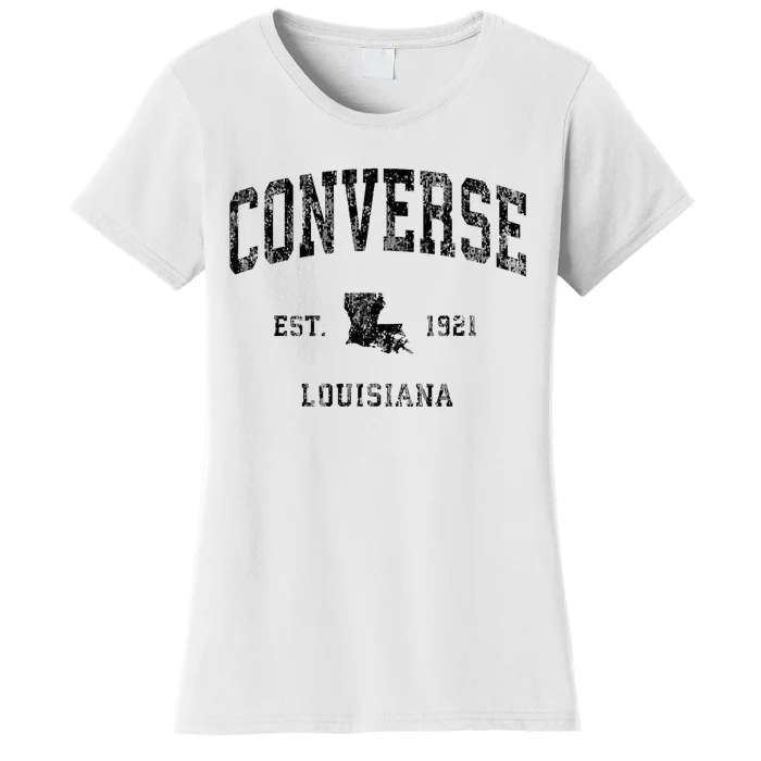 C.O.N.V.E.R.S.E Louisiana La Vintage Athletic Black Sports Design Women's T-Shirt