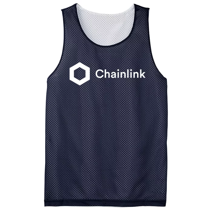 Chainlink LINK Logo, Chainlink Crypto Logo Blockchain DeFi Mesh Reversible Basketball Jersey Tank