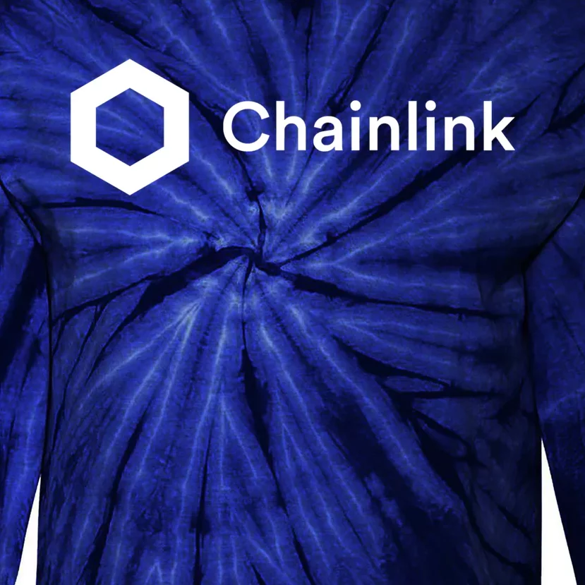 Chainlink LINK Logo, Chainlink Crypto Logo Blockchain DeFi Tie-Dye Long Sleeve Shirt