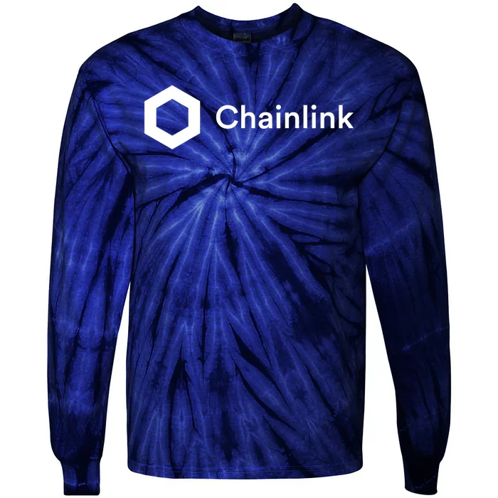 Chainlink LINK Logo, Chainlink Crypto Logo Blockchain DeFi Tie-Dye Long Sleeve Shirt