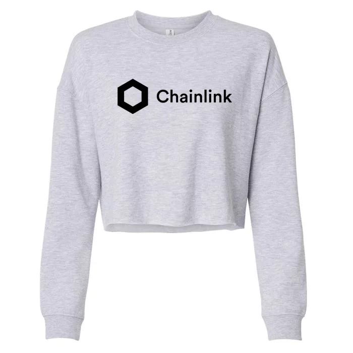 Chainlink LINK Logo, Chainlink Crypto Logo Blockchain DeFi Cropped Pullover Crew