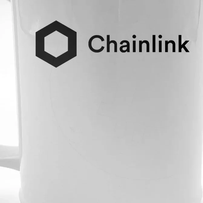 Chainlink LINK Logo, Chainlink Crypto Logo Blockchain DeFi Front & Back Beer Stein