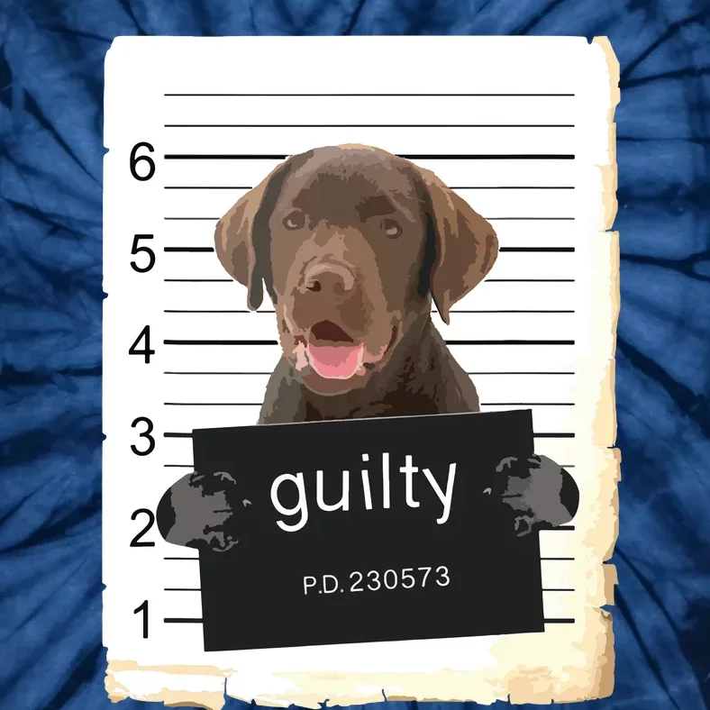 Chocolate Lab Labrador Dog Mug Shot Bad Dog Tie-Dye T-Shirt