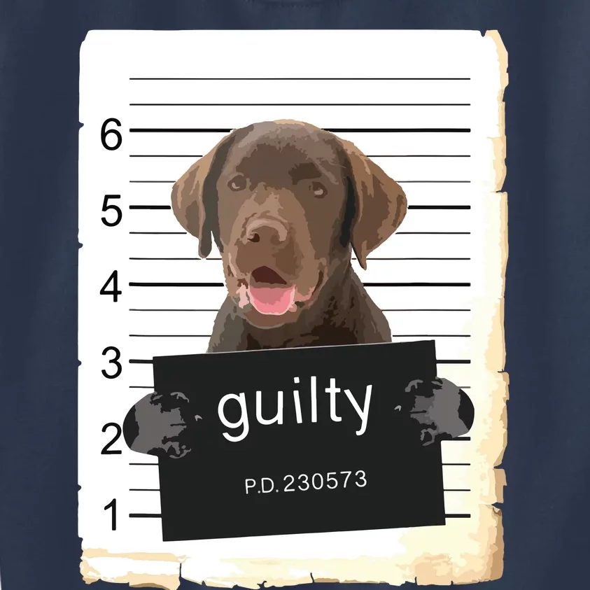 Chocolate Lab Labrador Dog Mug Shot Bad Dog Kids Sweatshirt